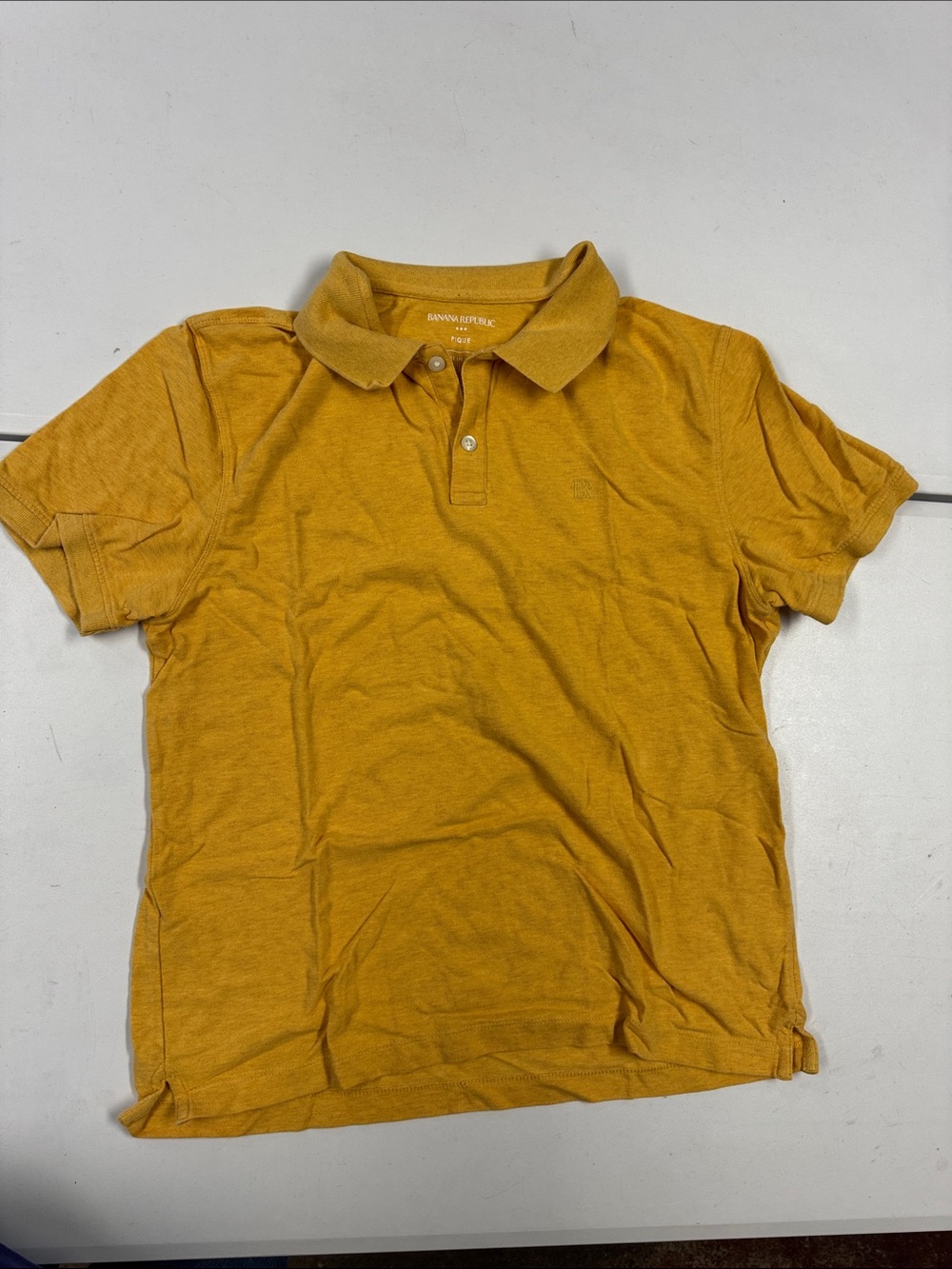 Banana Republic Men's Mustard Polo Shirt